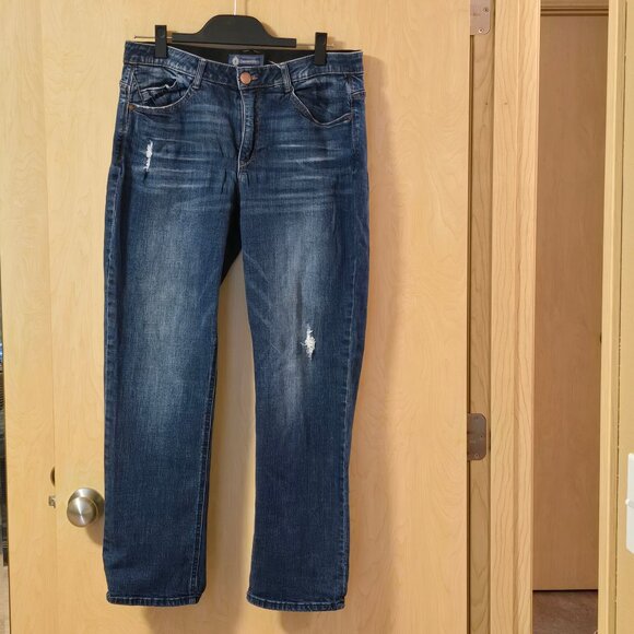 Democracy "Ab" Solution Cuffed Distressed Girlfriend Jeans - Picture 5 of 9